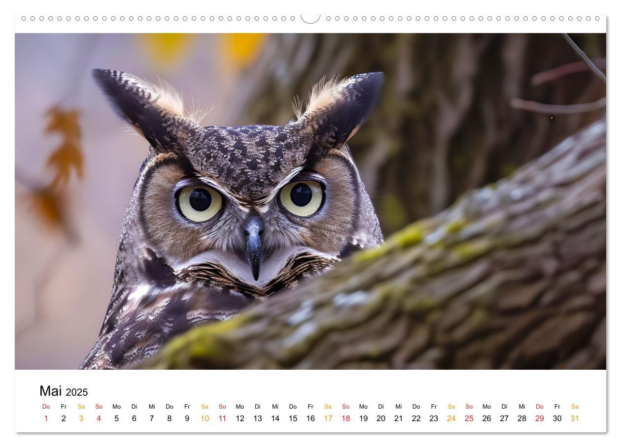 Bild: 9783457232729 | Im Reich der Eulen (Wandkalender 2025 DIN A2 quer), CALVENDO...