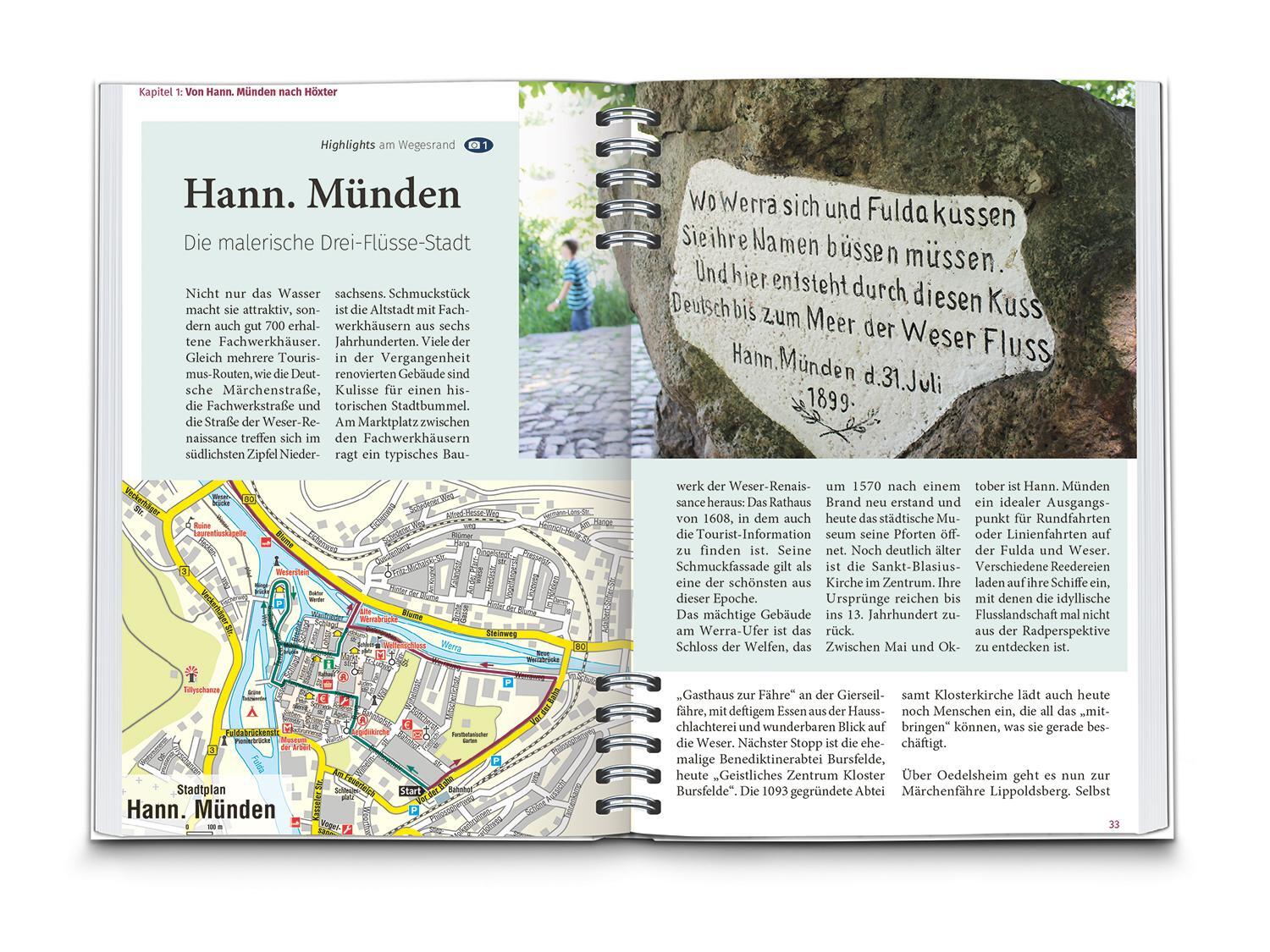 Bild: 9783991217817 | KOMPASS Radreiseführer Weser-Radweg | Taschenbuch | Spiralbindung