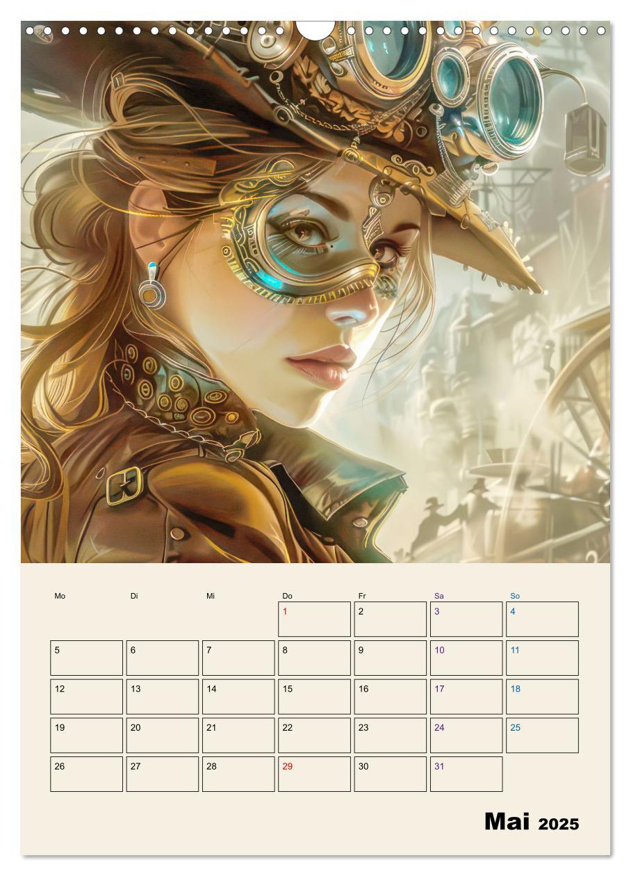 Bild: 9783457146842 | Steampunk - Mechanische Fantasiewelt (Wandkalender 2025 DIN A3...