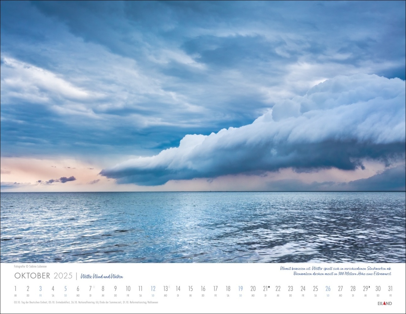 Bild: 9783964023643 | Wetter, Wind und Wolken Kalender 2025 - Der Himmel an der Waterkant