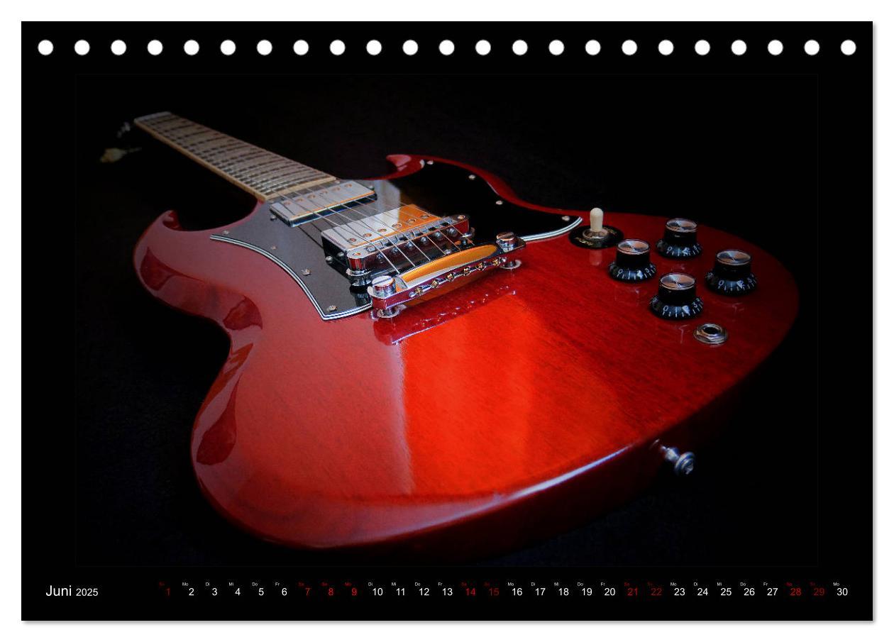 Bild: 9783435343171 | Rockgitarren im Blitzlicht (Tischkalender 2025 DIN A5 quer),...