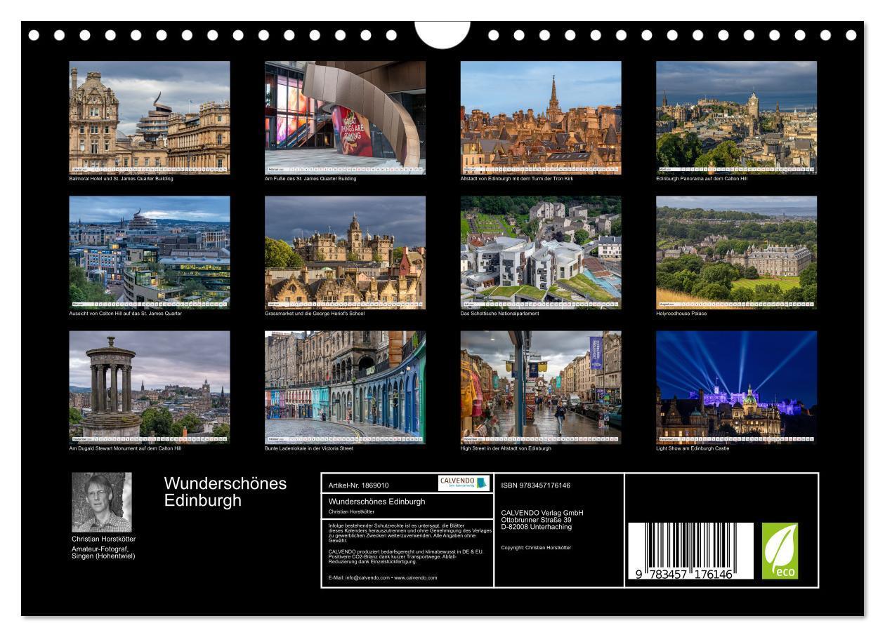 Bild: 9783457176146 | Wunderschönes Edinburgh (Wandkalender 2025 DIN A4 quer), CALVENDO...