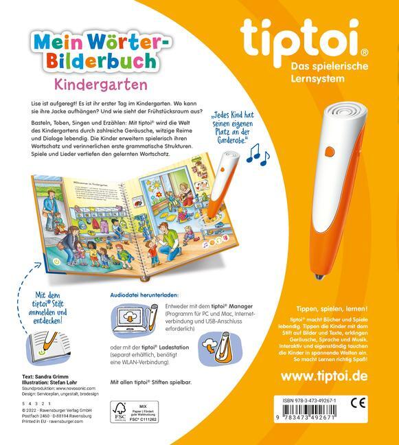 Bild: 9783473492671 | tiptoi® Mein Wörter-Bilderbuch Kindergarten | Sandra Grimm | Buch