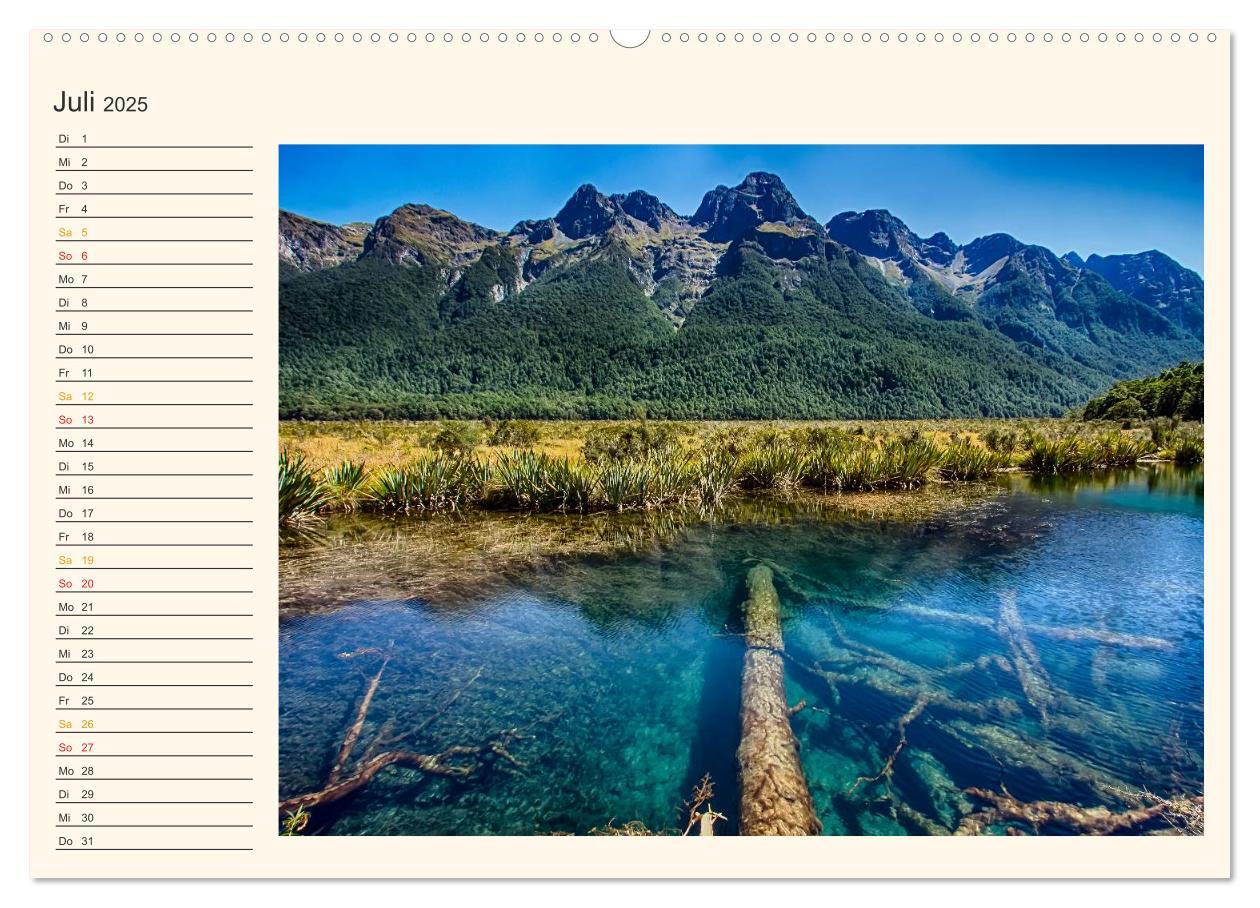 Bild: 9783435486892 | Neuseeland - atemberaubend schön (Wandkalender 2025 DIN A2 quer),...