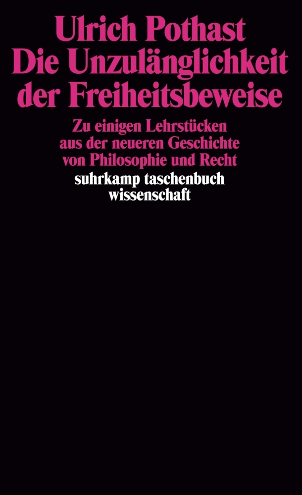 Cover: 9783518282885 | Die Unzulänglichkeit der Freiheitsbeweise | Ulrich Pothast | Buch