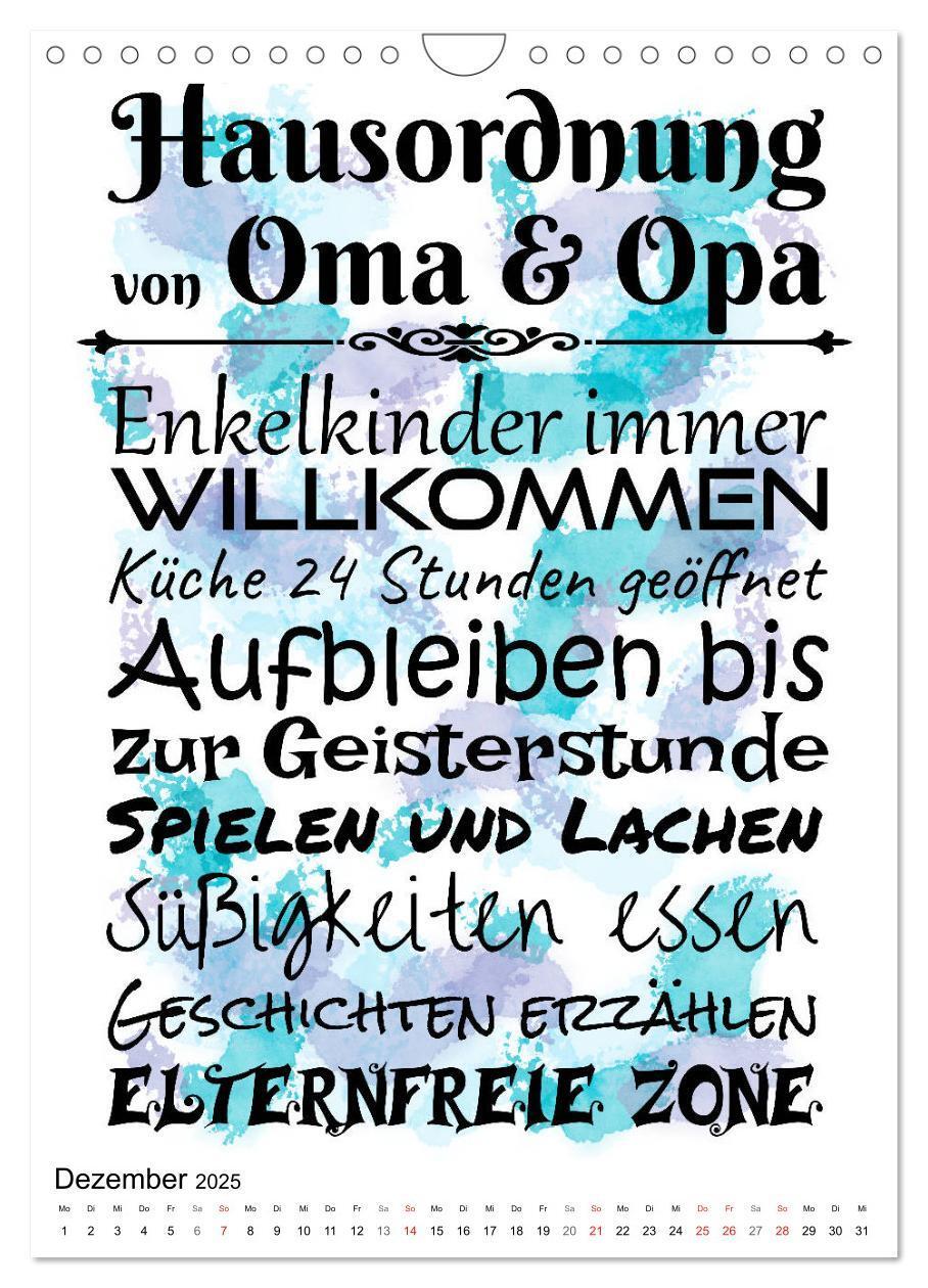 Bild: 9783435939343 | Oma und Opa, die Helden unserer Kindheit (Wandkalender 2025 DIN A4...