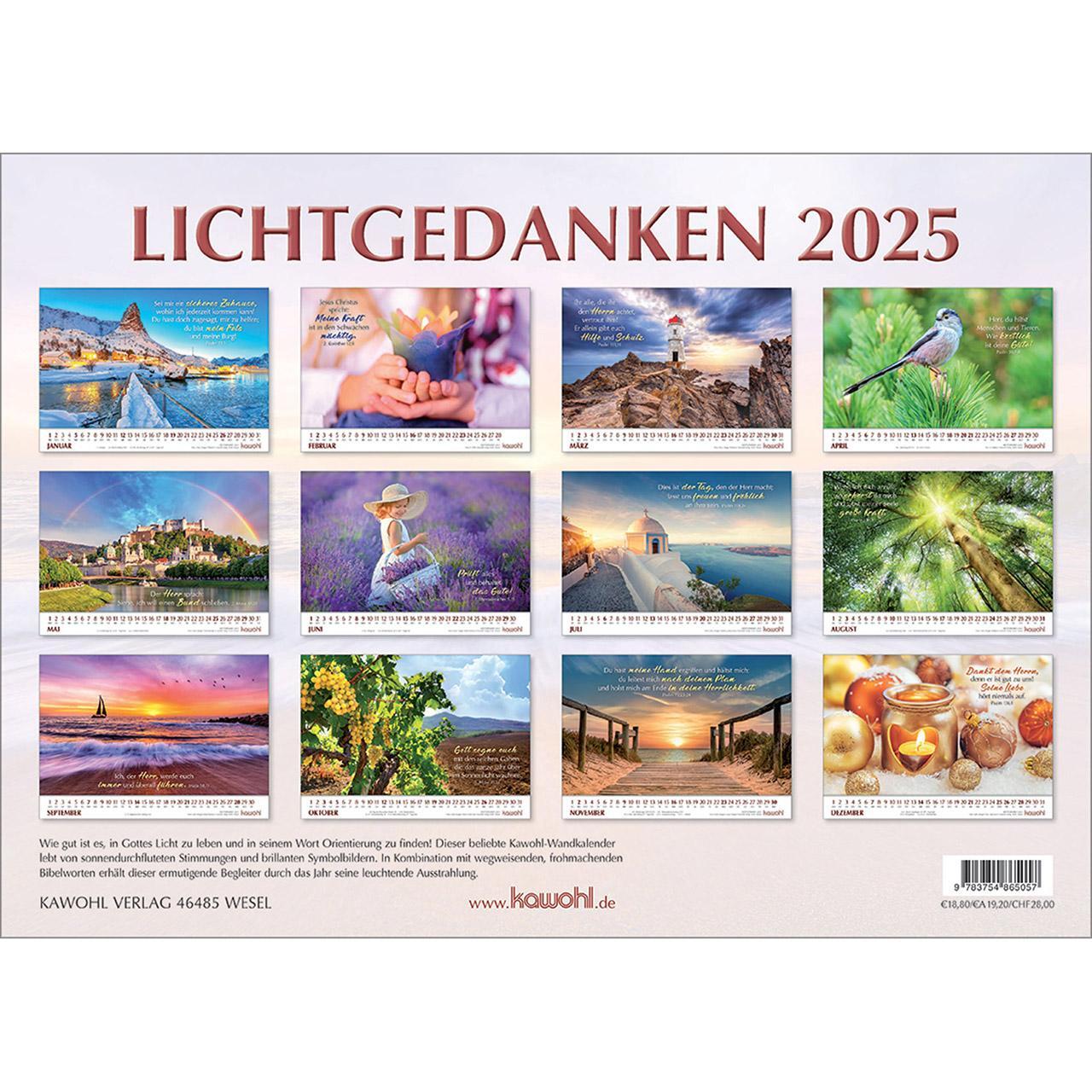 Bild: 9783754865057 | Lichtgedanken 2025 | Kalender | Spiralbindung | 14 S. | Deutsch | 2025