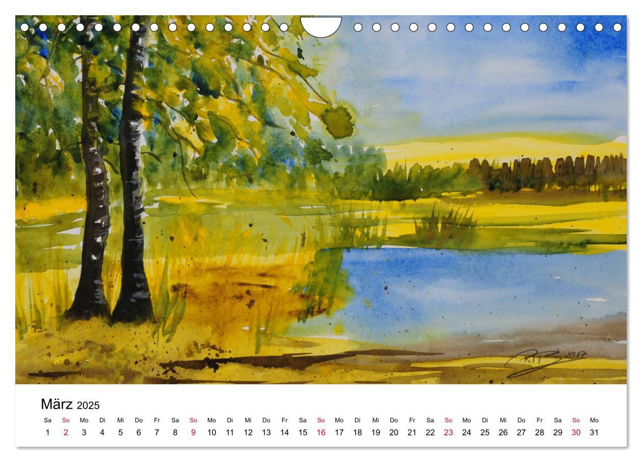 Bild: 9783435428687 | Landschafts-Aquarelle 2025 Roswita Ilona Baumann (Wandkalender 2025...