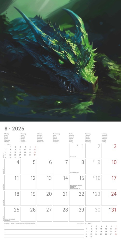 Bild: 4251732344320 | Alpha Edition - Drachen 2025 Broschürenkalender, 30x30cm, Kalender...