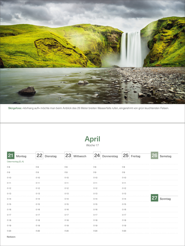 Bild: 9783965913752 | Island - KUNTH Tischkalender 2025 | Kalender | 54 S. | Deutsch | 2025