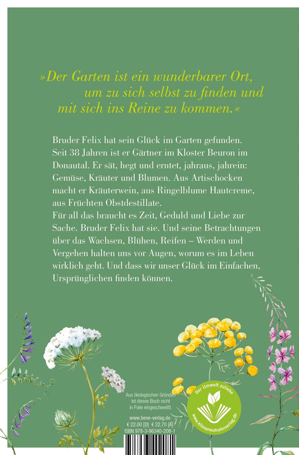 Rückseite: 9783963402081 | Das Glück wächst im Garten | Es braucht nicht viel, um gut zu leben