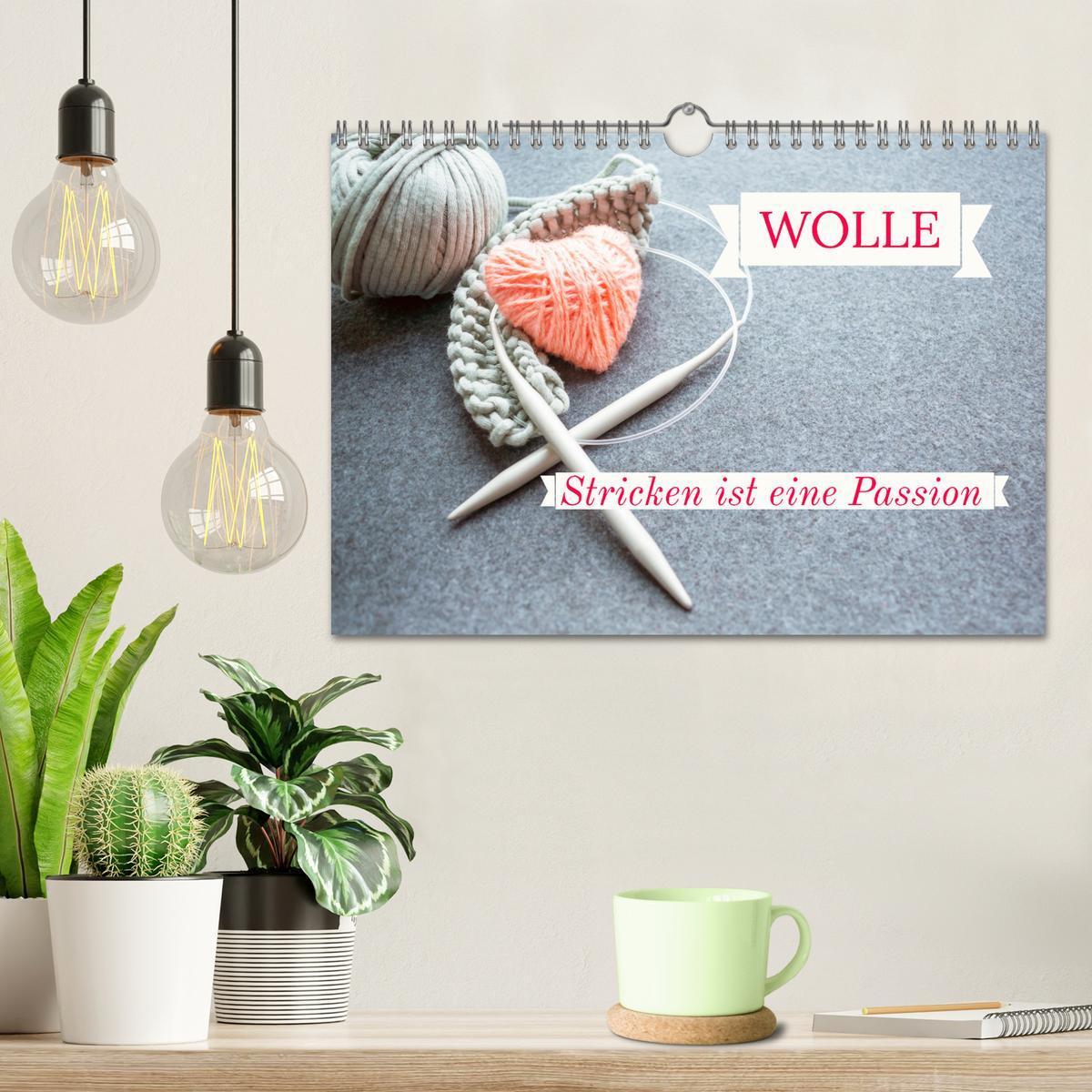 Bild: 9783383933479 | WOLLE Stricken ist eine Passion (Wandkalender 2025 DIN A4 quer),...