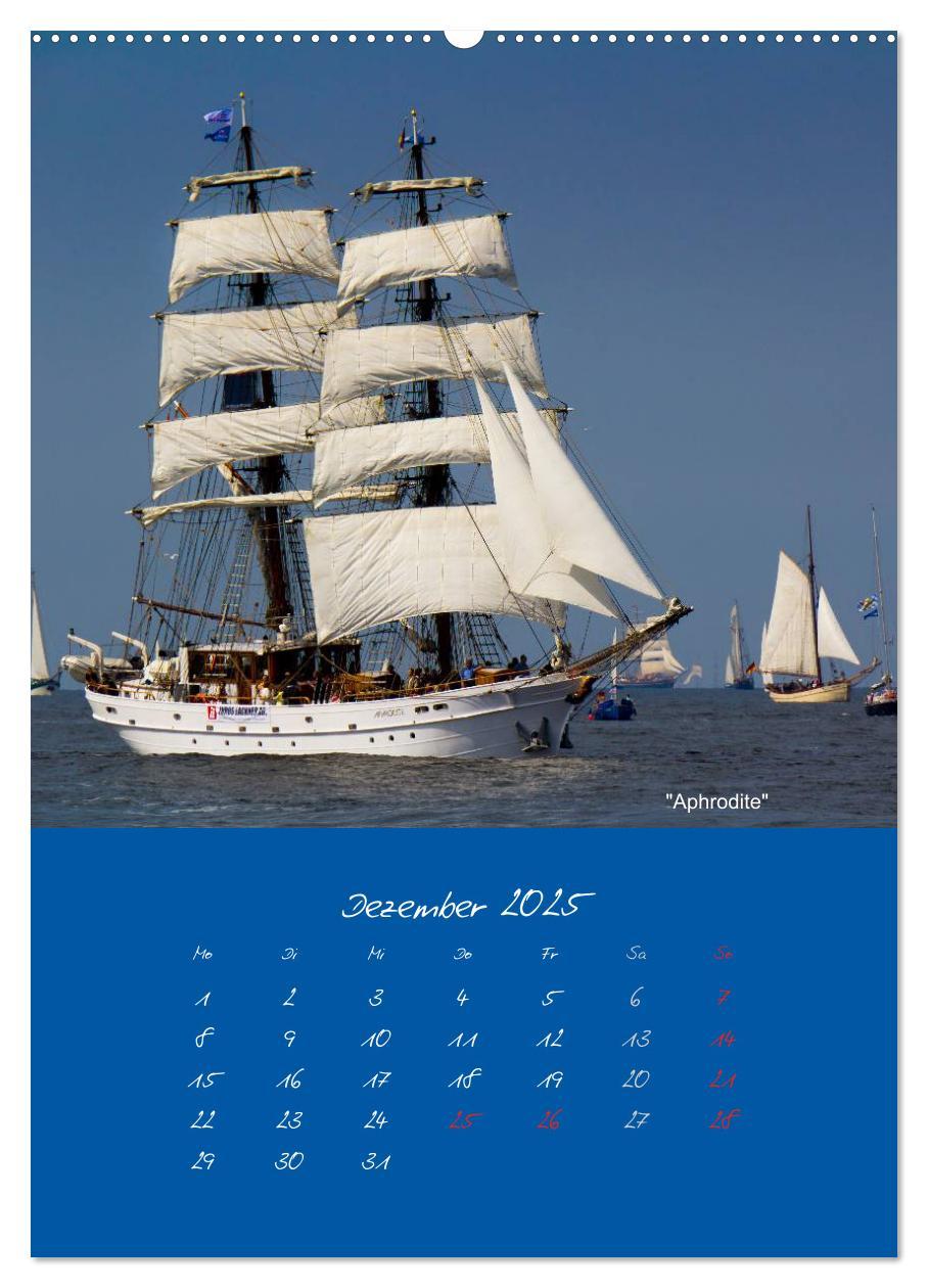 Bild: 9783457063958 | Unter Segeln (Wandkalender 2025 DIN A2 hoch), CALVENDO Monatskalender