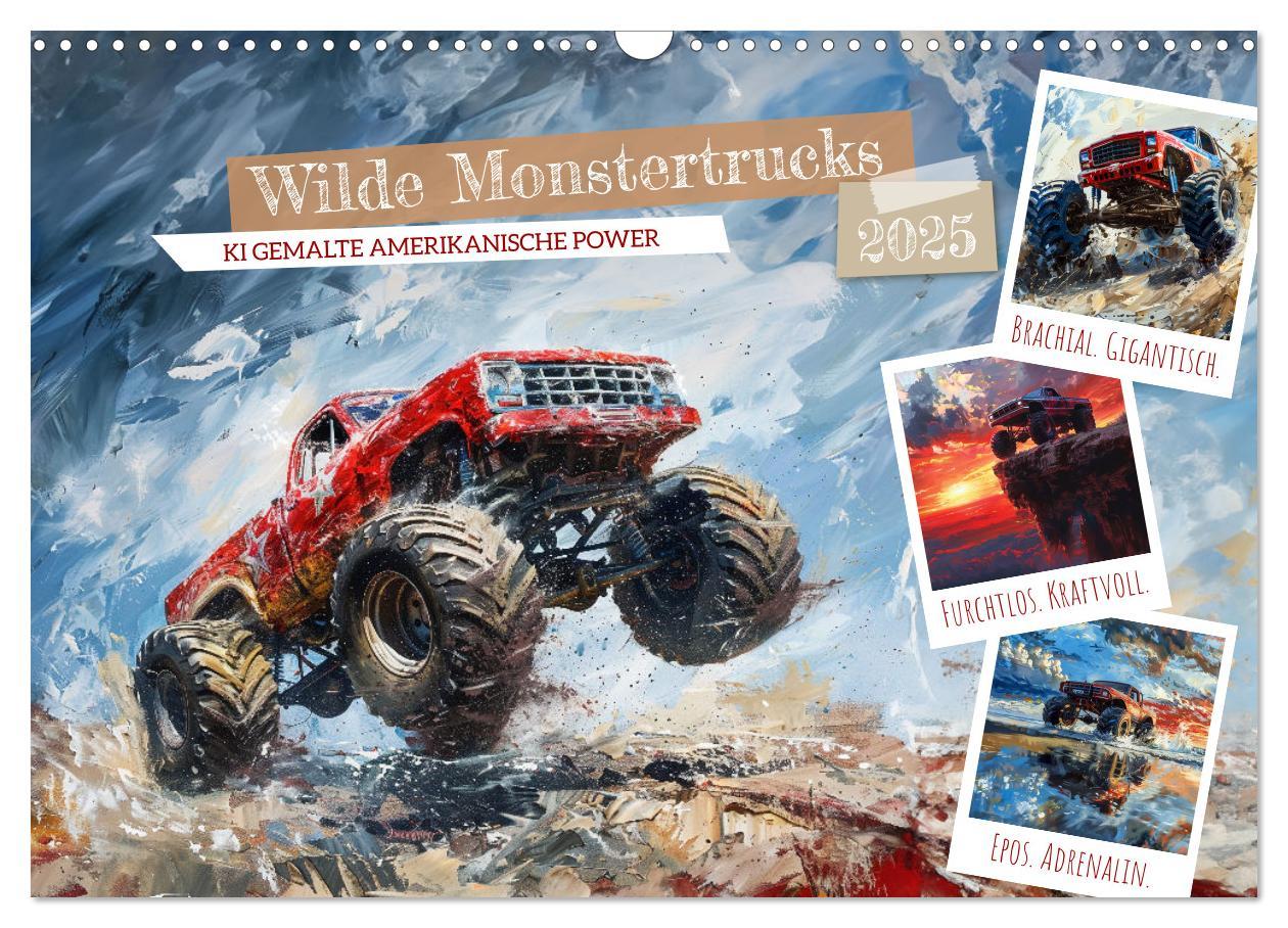 Cover: 9783383822346 | Wilde Monstertrucks (Wandkalender 2025 DIN A3 quer), CALVENDO...