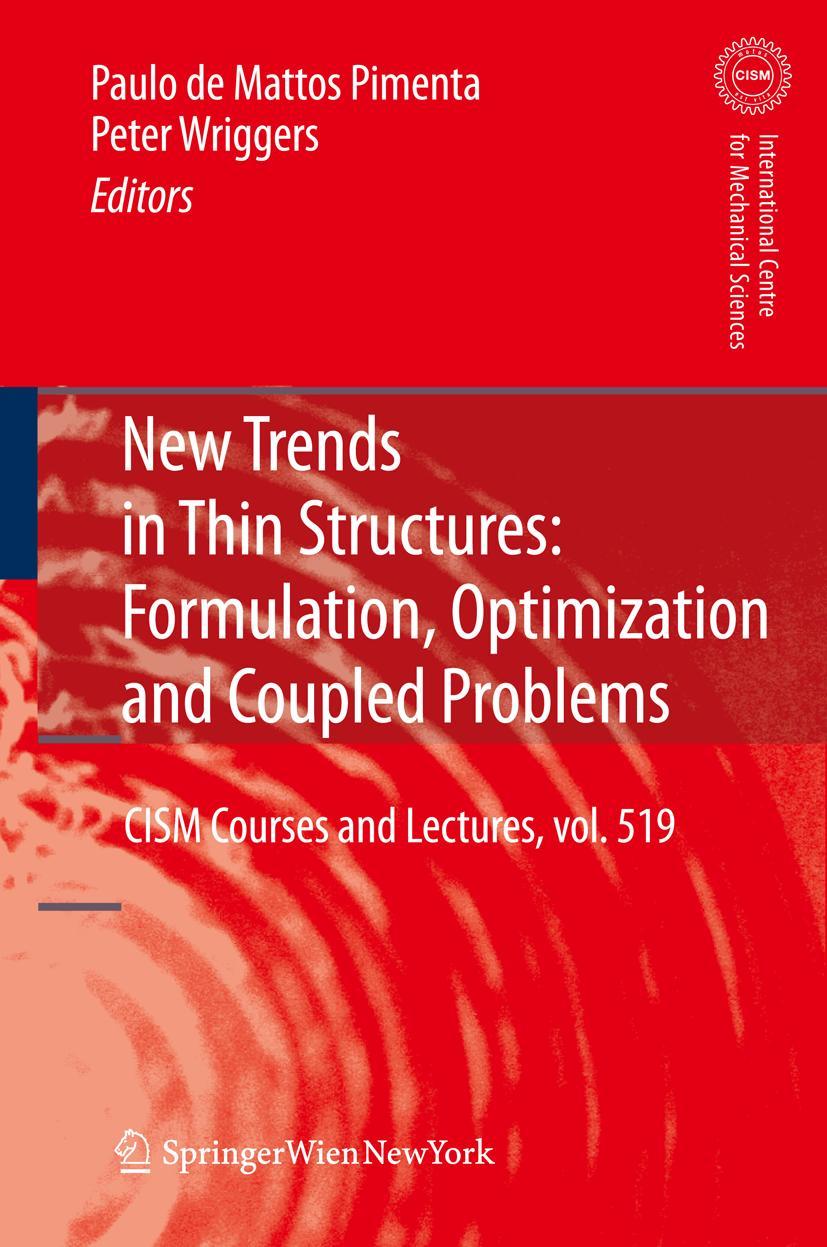 Cover: 9783709111062 | New Trends in Thin Structures: Formulation, Optimization and...