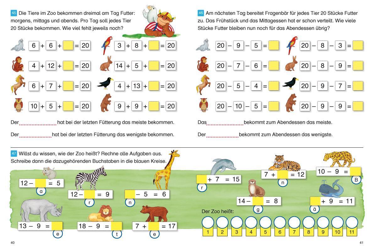 Bild: 9783940811240 | Fragenbär - Richtig rechnen 1. Klasse | Broschüre | 48 S. | Deutsch