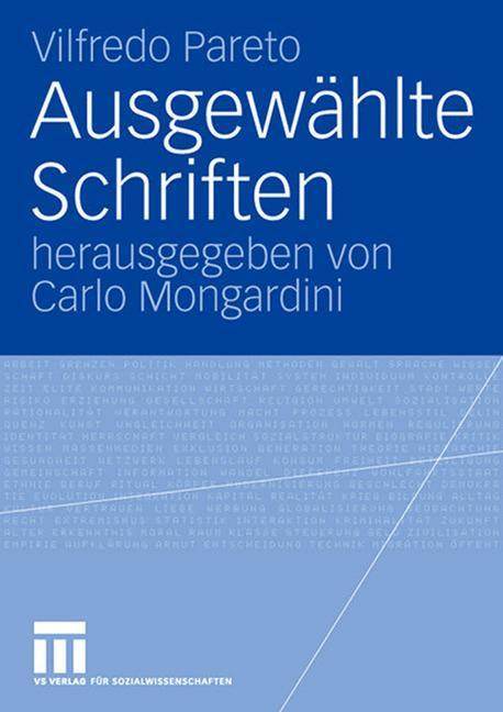 Cover: 9783531150536 | Ausgewählte Schriften | Vilfredo Pareto | Taschenbuch | Paperback