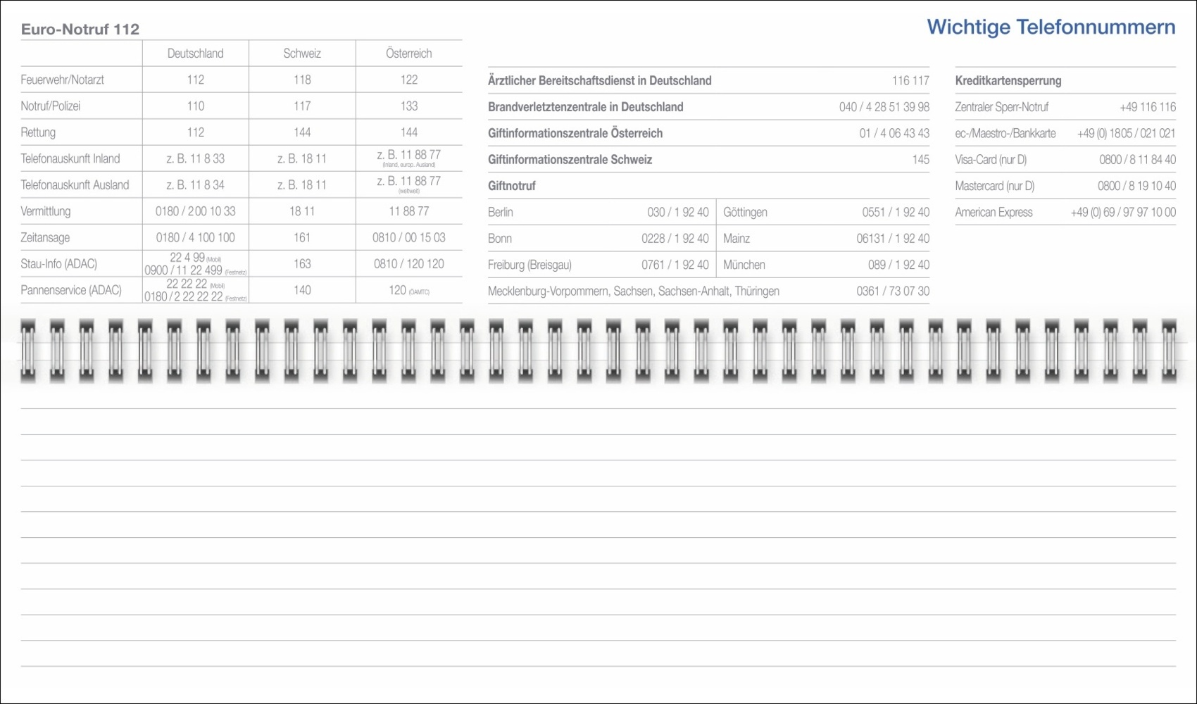 Bild: 9783756406500 | Wochenquerplaner, blau 2025 | Kalender | Spiralbindung | 128 S. | 2025