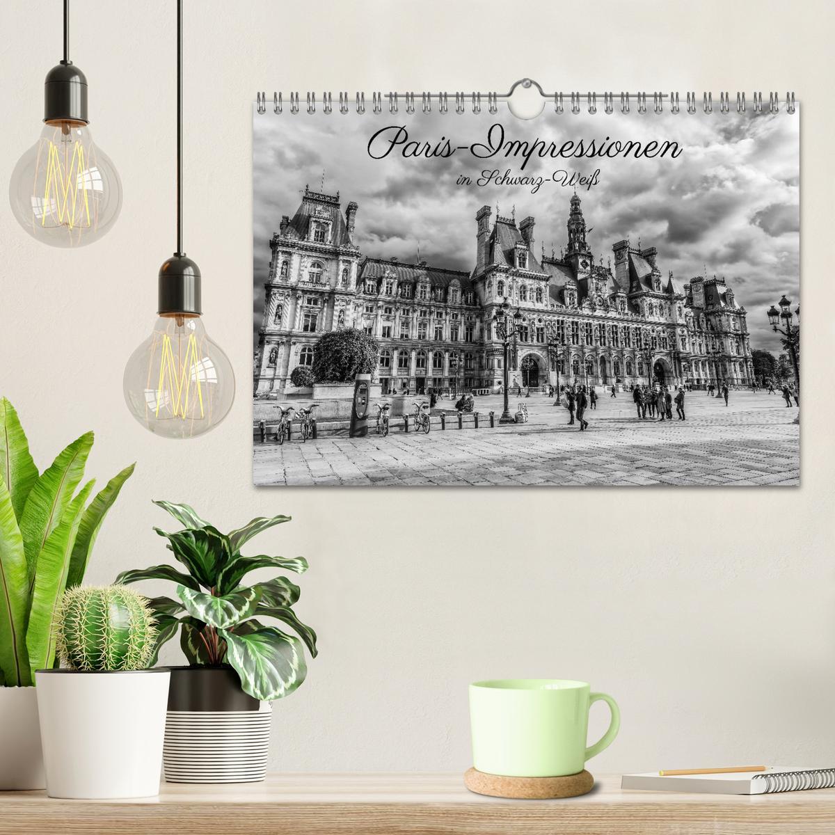 Bild: 9783435367733 | Paris-Impressionen in Schwarz-Weiß (Wandkalender 2025 DIN A4 quer),...