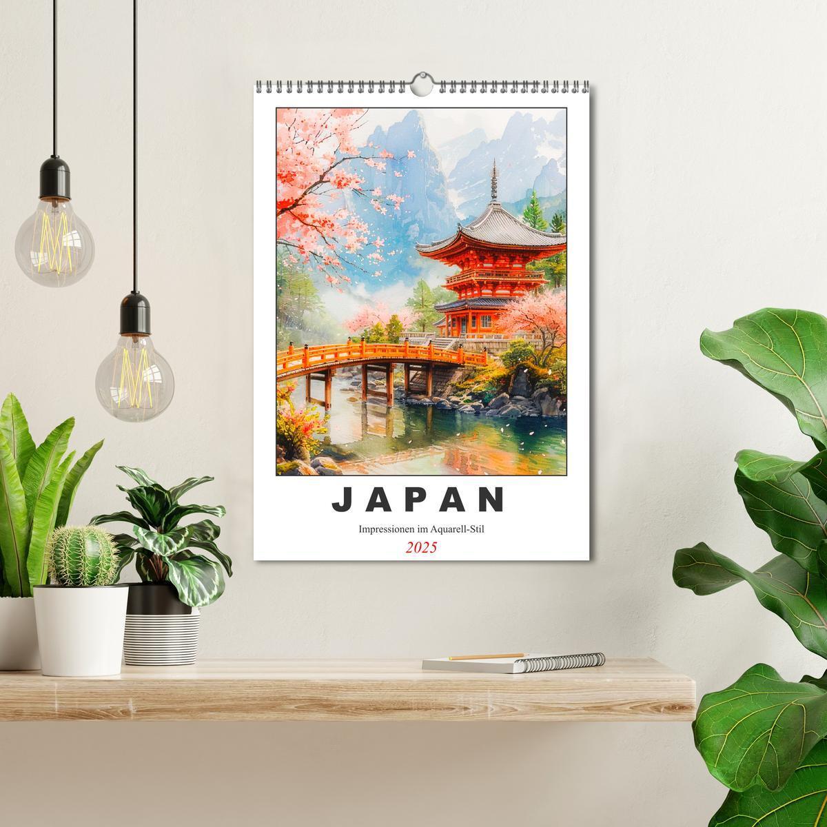 Bild: 9783383816017 | Japan. Impressionen im Aquarell-Stil (Wandkalender 2025 DIN A3...