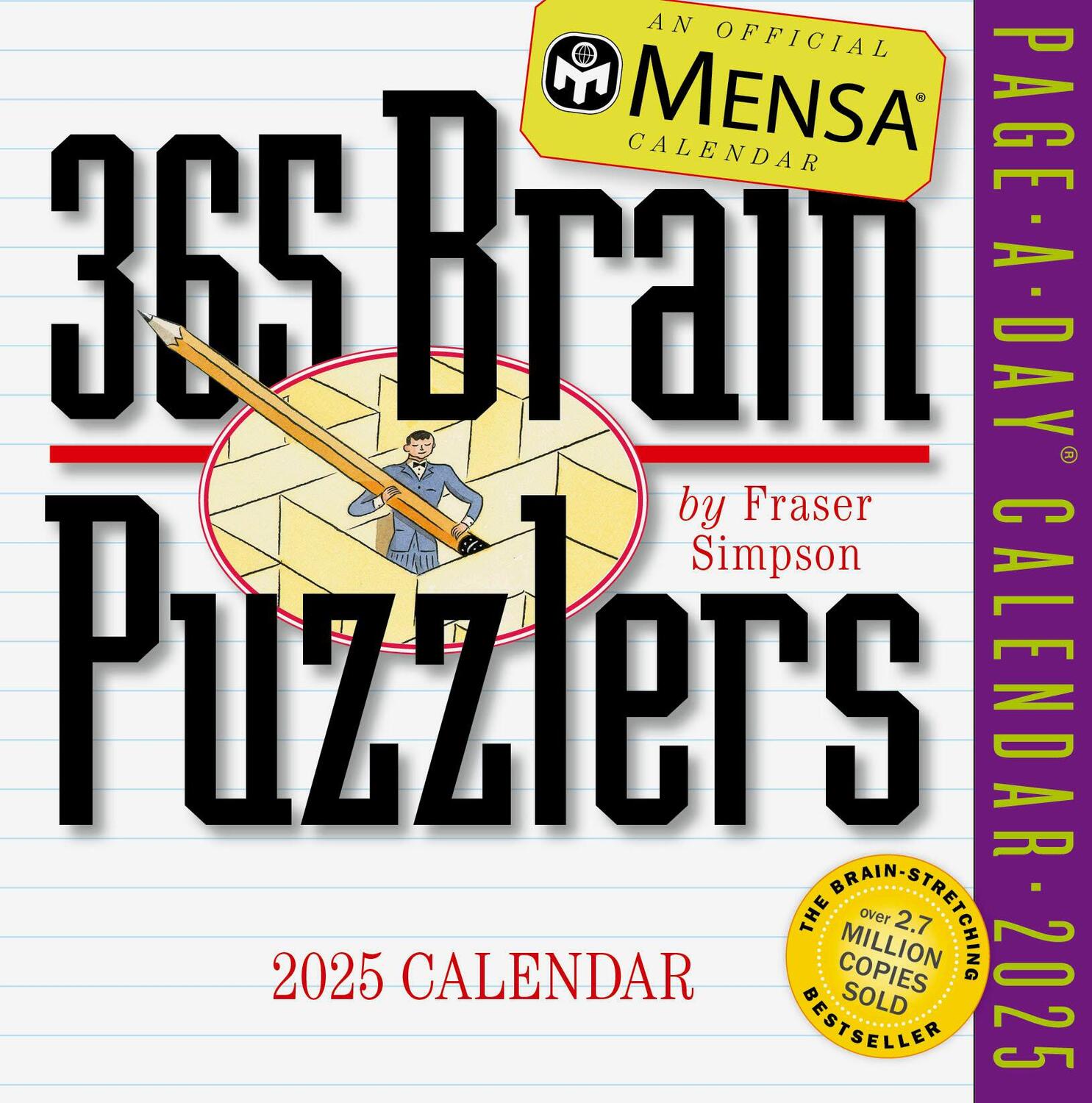 Cover: 9781523526291 | Mensa® 365 Brain Puzzlers Page-A-Day® Calendar 2025 | Simpson (u. a.)