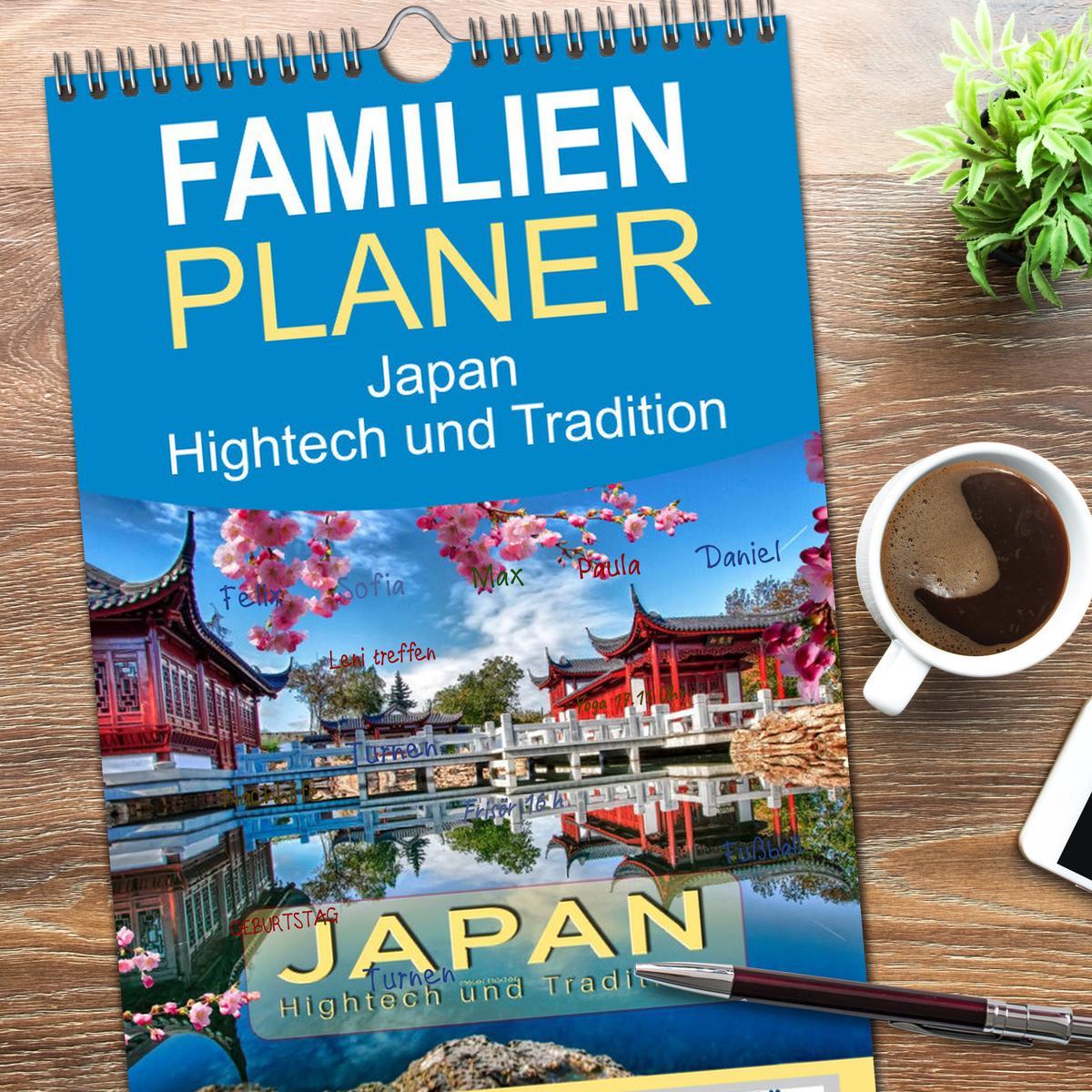 Bild: 9783457116494 | Familienplaner 2025 - Japan - Hightech und Tradition mit 5 Spalten...