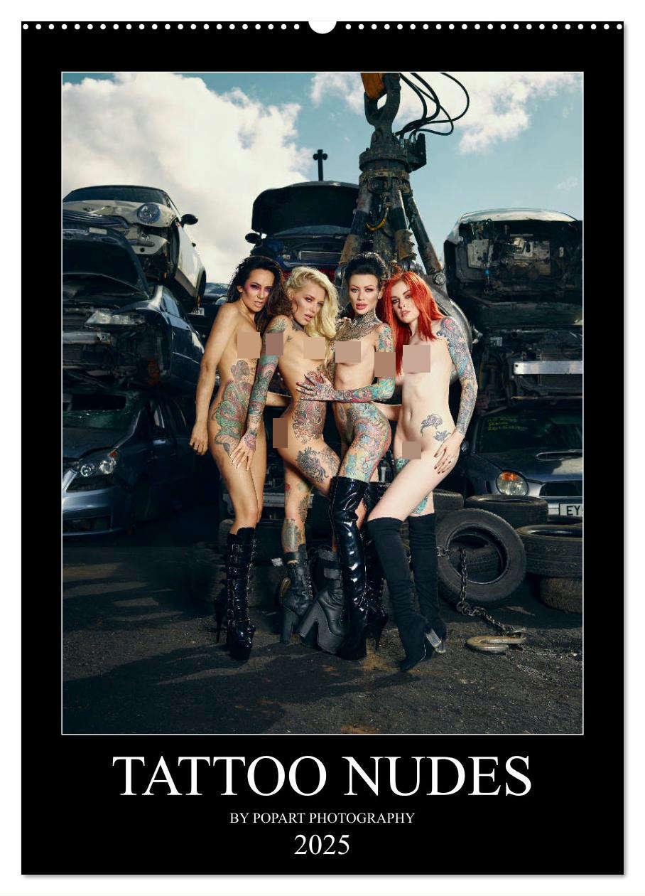 Cover: 9783435975464 | TATTOO NUDES (Wandkalender 2025 DIN A2 hoch), CALVENDO Monatskalender