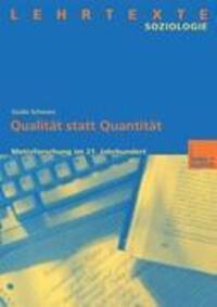 Cover: 9783810024480 | Qualität statt Quantität | Motivforschung im 21. Jahrhundert | Schwarz