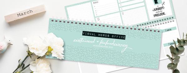 Bild: 9783731879015 | Tischquerkalender Visual Words Office 2025 | Verlag Korsch | Kalender