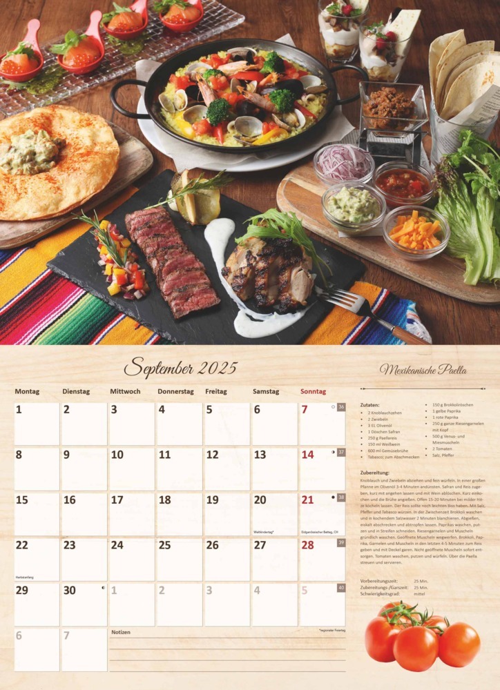 Bild: 4251732344610 | Alpha Edition - Culinaria 2025 Der große Küchenkalender, 42x29cm...