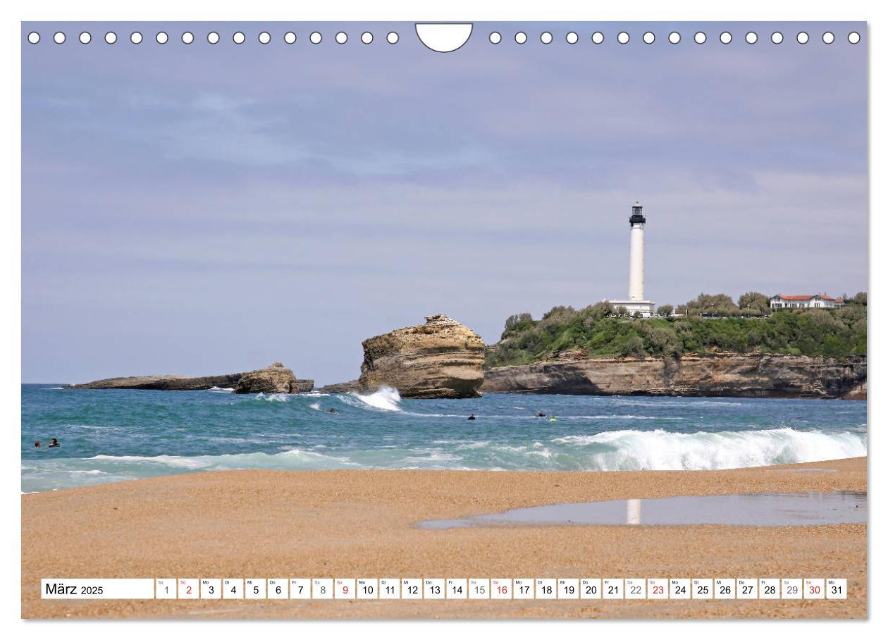 Bild: 9783435305230 | Biarritz (Wandkalender 2025 DIN A4 quer), CALVENDO Monatskalender