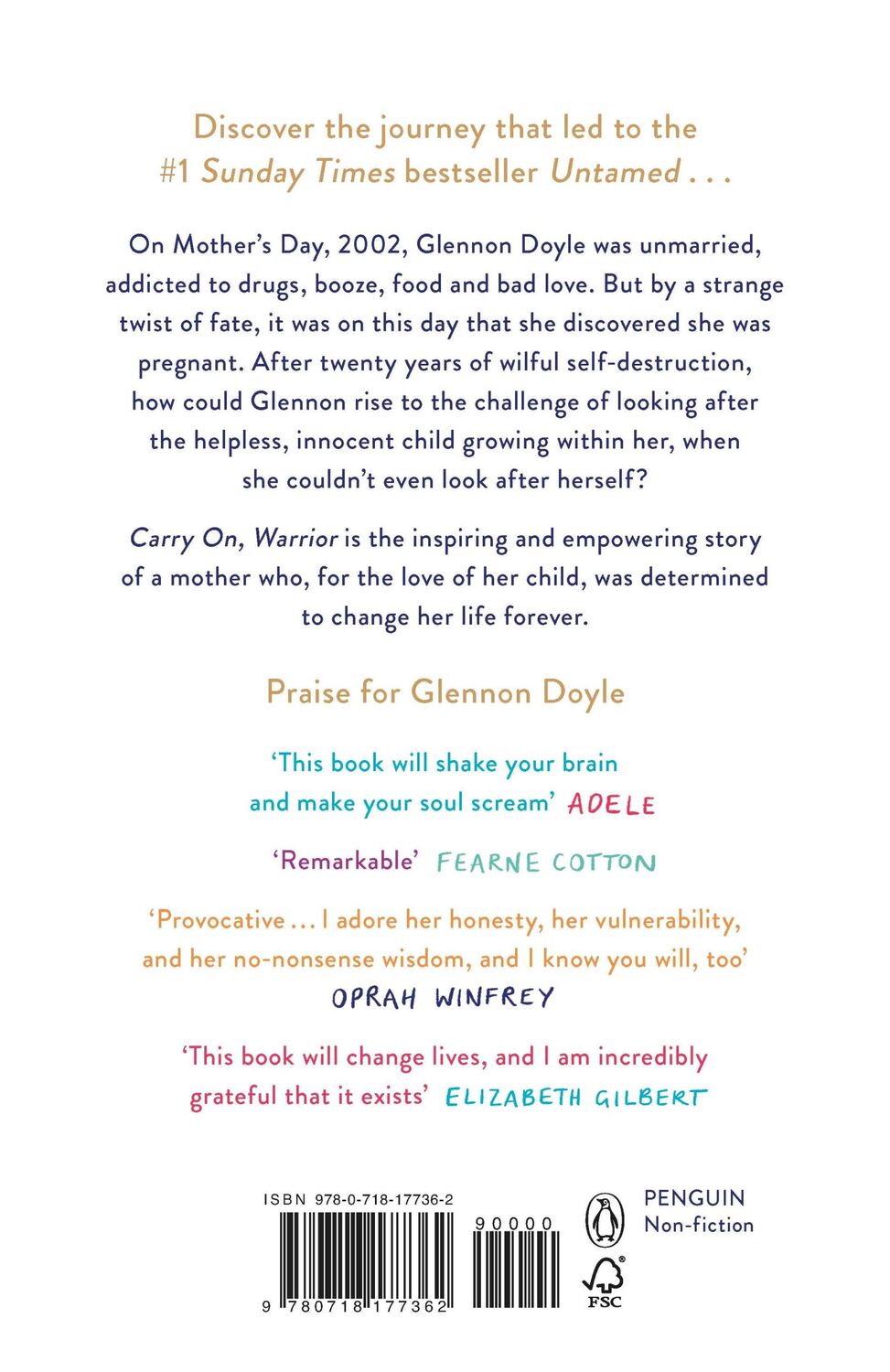 Rückseite: 9780718177362 | Carry On, Warrior | Glennon Doyle | Taschenbuch | 288 S. | Englisch