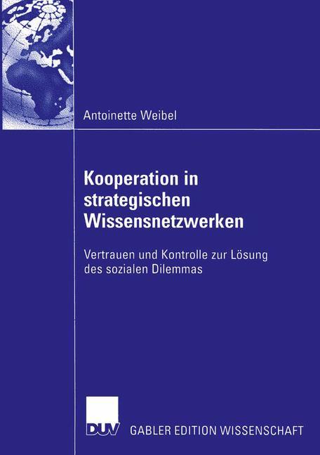 Cover: 9783824481064 | Kooperation in strategischen Wissensnetzwerken | Antoinette Weibel