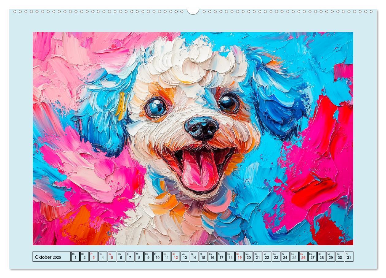 Bild: 9783457200834 | Hunde Paintings. Moderne Portraits in Öloptik (Wandkalender 2025...