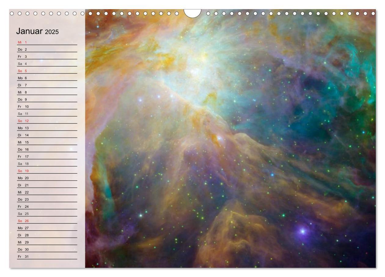 Bild: 9783435530106 | Universum. Farbenpracht der Gasnebel (Wandkalender 2025 DIN A3...