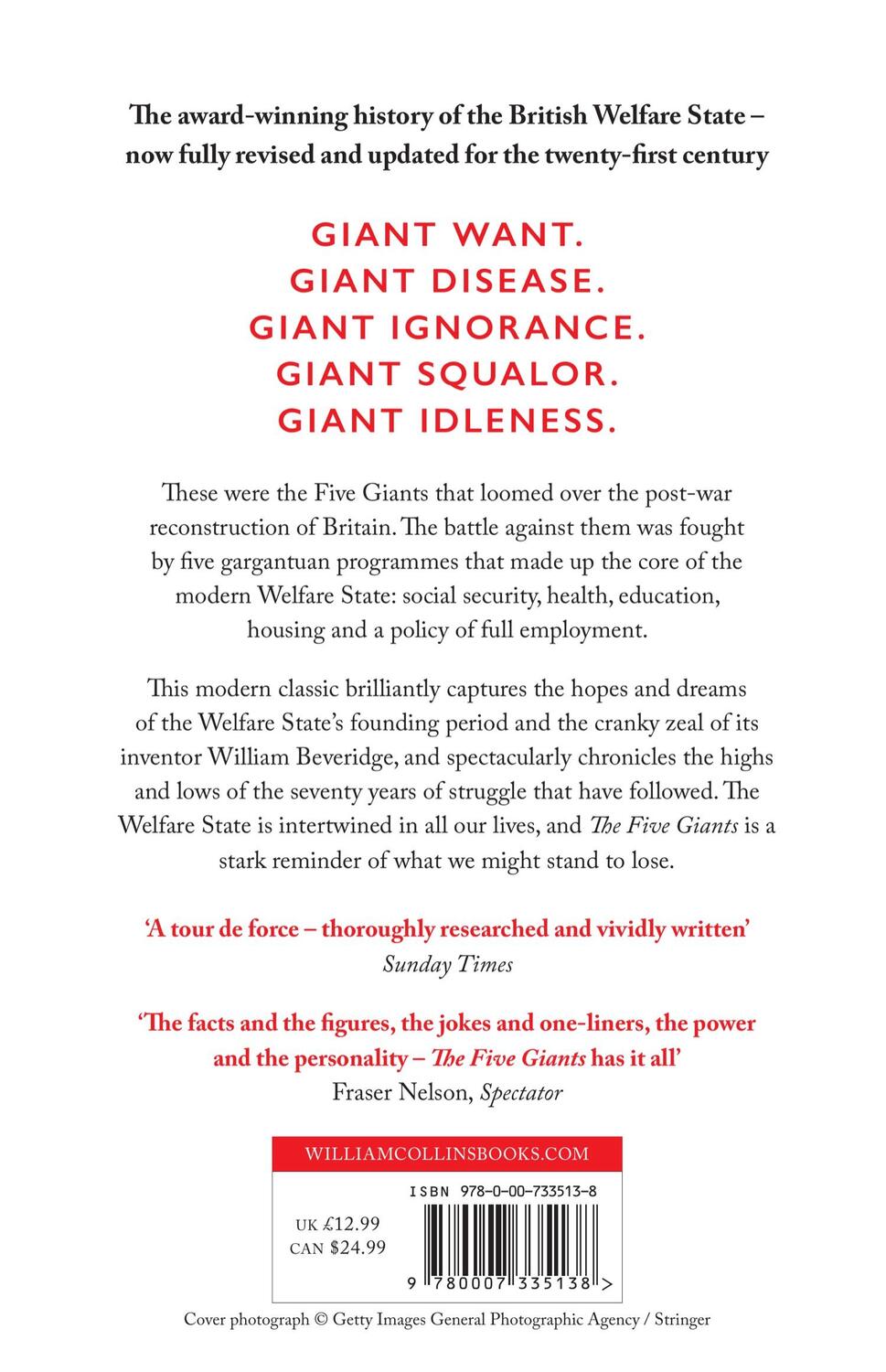 Rückseite: 9780007335138 | The Five Giants [New Edition] | A Biography of the Welfare State