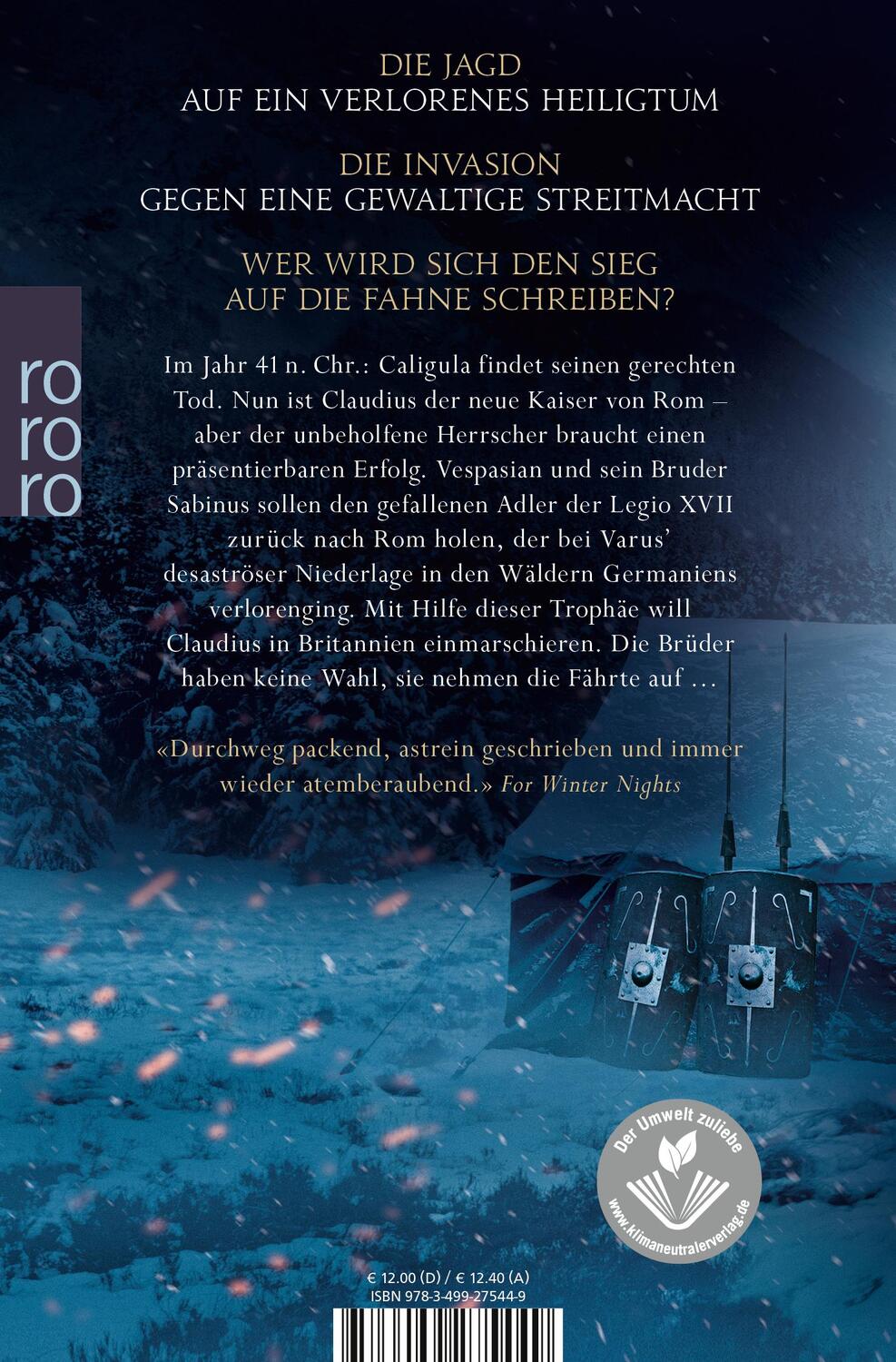 Rückseite: 9783499275449 | Vespasian. Der gefallene Adler | Robert Fabbri | Taschenbuch | Deutsch