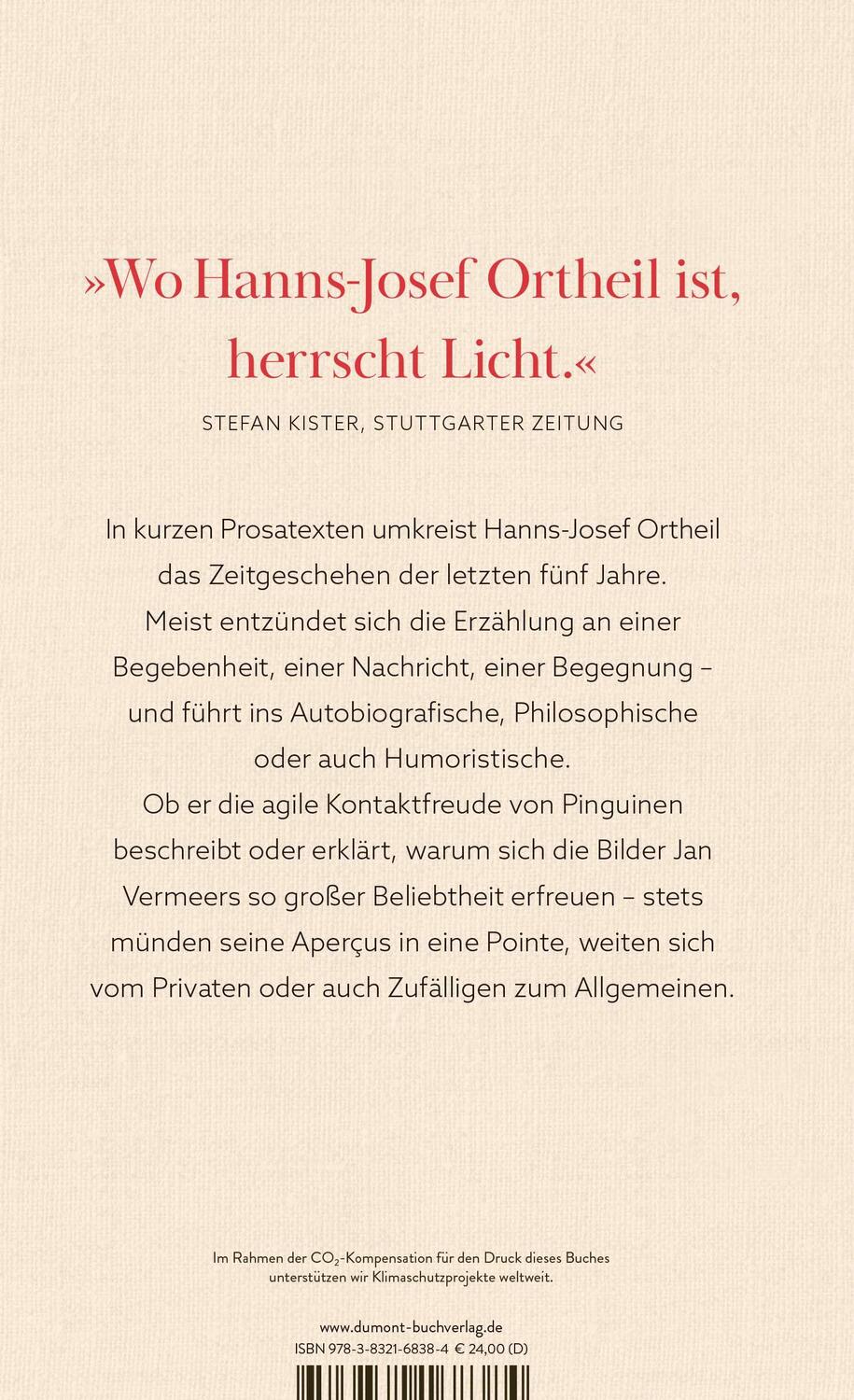 Rückseite: 9783832168384 | Von nahen Dingen und Menschen | Hanns-Josef Ortheil | Buch | 288 S.