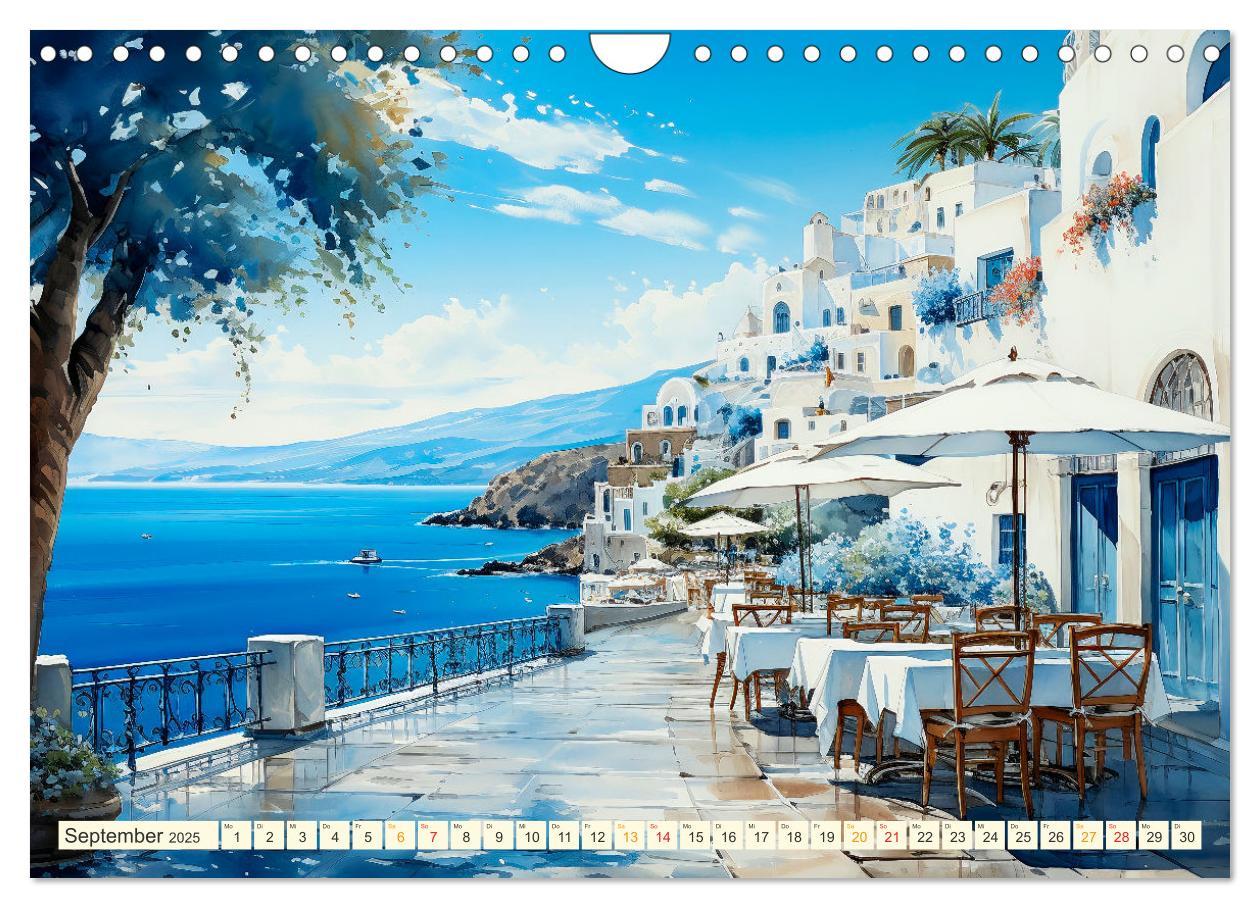 Bild: 9783383846595 | Santorini Inselträume (Wandkalender 2025 DIN A4 quer), CALVENDO...