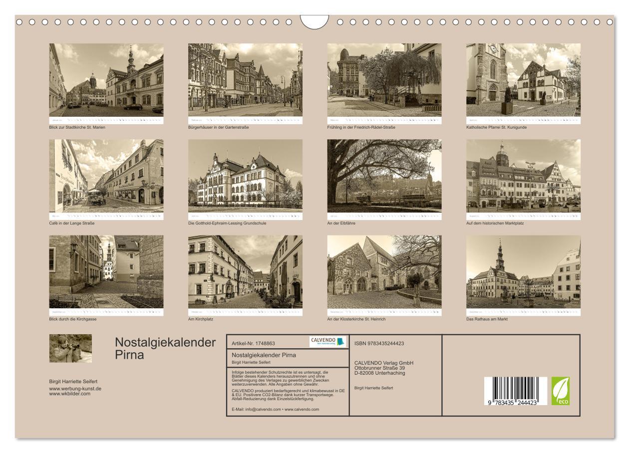 Bild: 9783435244423 | Nostalgiekalender Pirna (Wandkalender 2025 DIN A3 quer), CALVENDO...