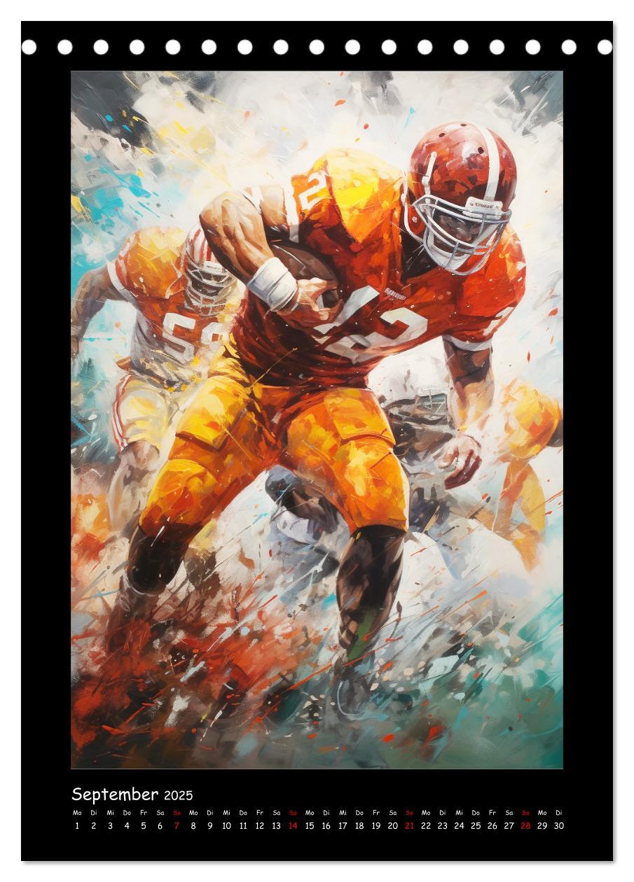 Bild: 9783435864256 | American Football. Paintings (Tischkalender 2025 DIN A5 hoch),...