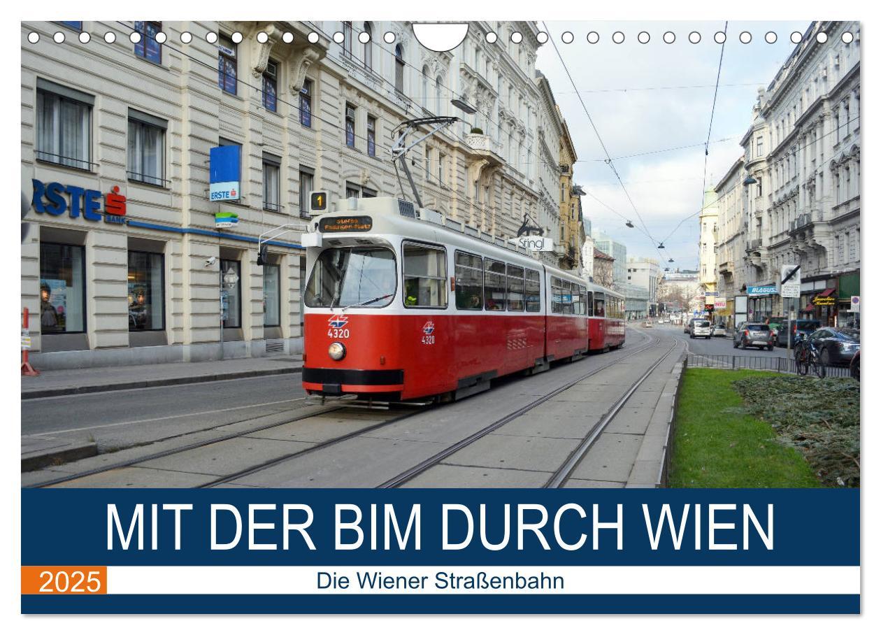 Cover: 9783435334902 | Mit der Bim durch Wien - Die Wiener Straßenbahn (Wandkalender 2025...