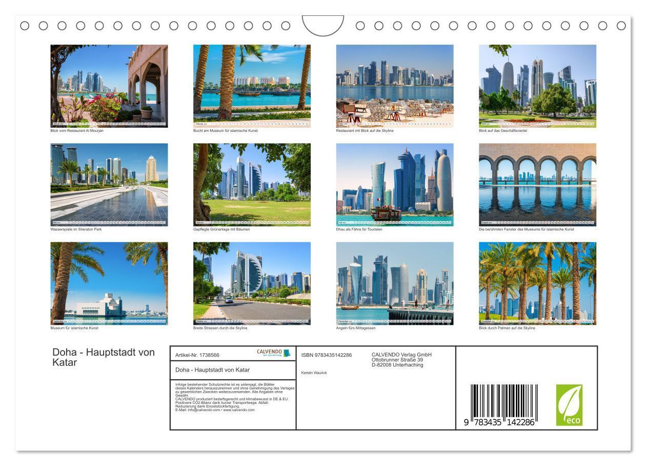 Bild: 9783435142286 | Doha - Hauptstadt von Katar (Wandkalender 2025 DIN A4 quer),...