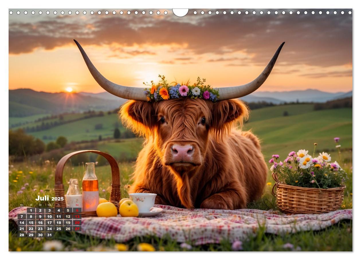 Bild: 9783383840067 | Highland Kühe (Wandkalender 2025 DIN A3 quer), CALVENDO Monatskalender