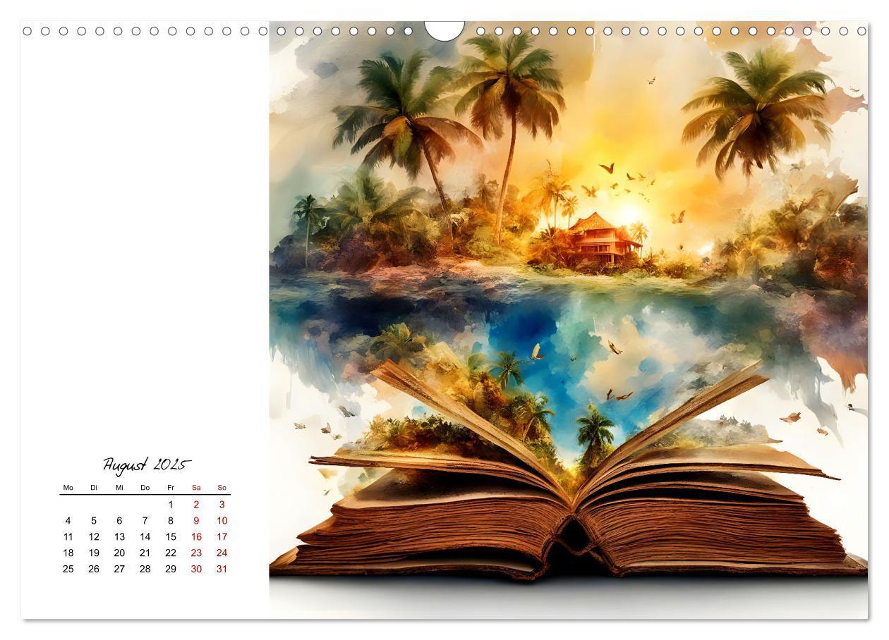 Bild: 9783457172643 | Fantastische surreale Bücherwelten (Wandkalender 2025 DIN A3 quer),...