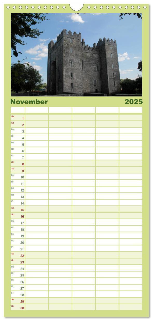 Bild: 9783457110768 | Familienplaner 2025 - Irland mit 5 Spalten (Wandkalender, 21 x 45...