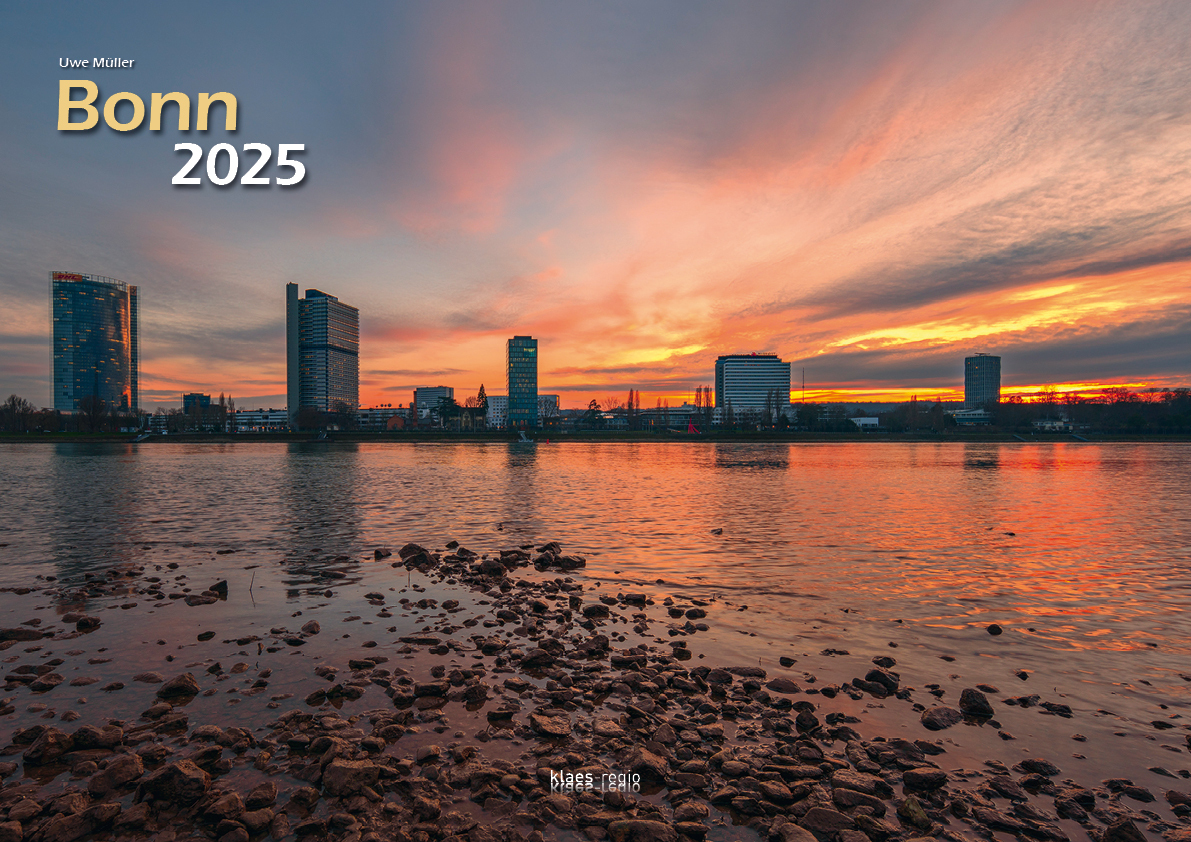 Cover: 9783965352230 | Bonn 2025 Bildkalender A3 quer, spiralgebunden | Holger Klaes | 2025