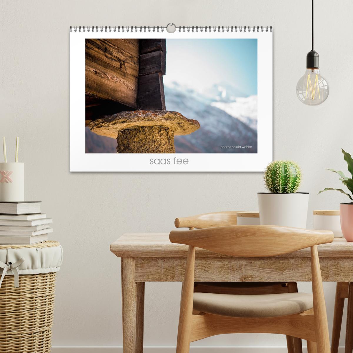 Bild: 9783435493227 | saas fee (Wandkalender 2025 DIN A3 quer), CALVENDO Monatskalender