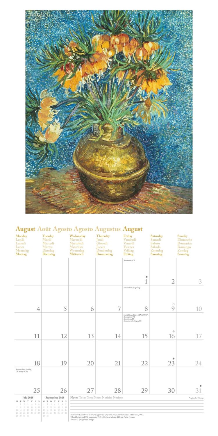 Bild: 4002725994189 | Vincent van Gogh 2025 - Wand-Kalender - Broschüren-Kalender - 30x30...