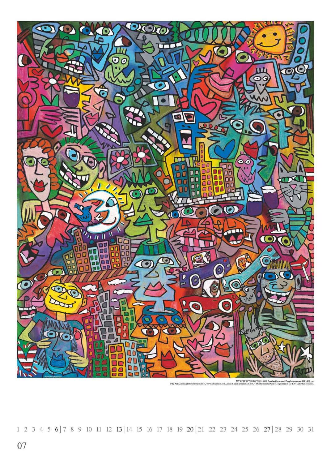 Bild: 4250809653242 | James Rizzi 2025 - Kunst-Kalender - Poster-Kalender - 50x70 | Kalender